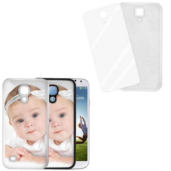 Cover bianca con piastrina stampabile - Samsung Galaxy S4