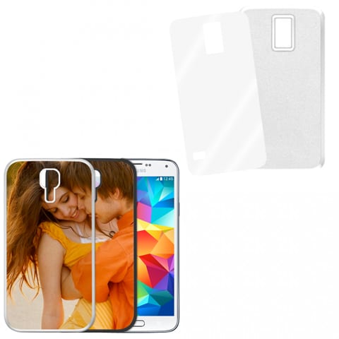 Cover bianca con piastrina stampabile - Samsung Galaxy S5 Mini