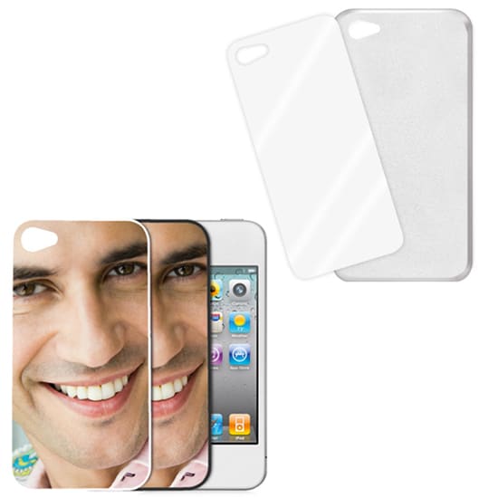 Cover trasparente con piastrina stampabile - IPhone 4, 4 S