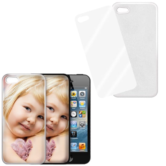 Cover bianca con piastrina stampabile - IPhone 5, 5S